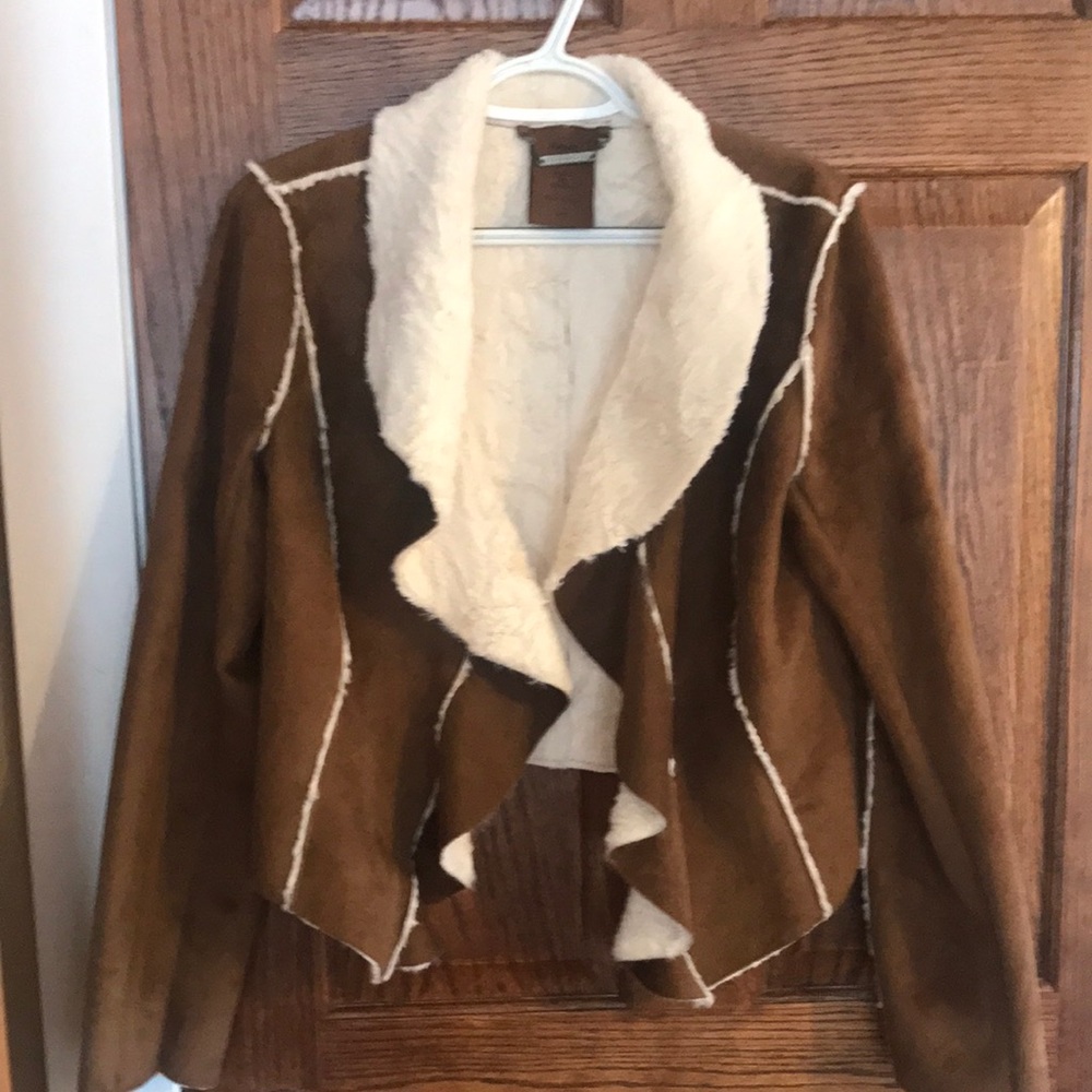 Faux Shearling crop jacket - Picture 1 of 6